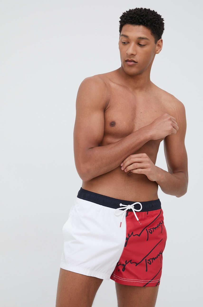 

Плувни шорти Tommy Hilfiger в червено, Червен