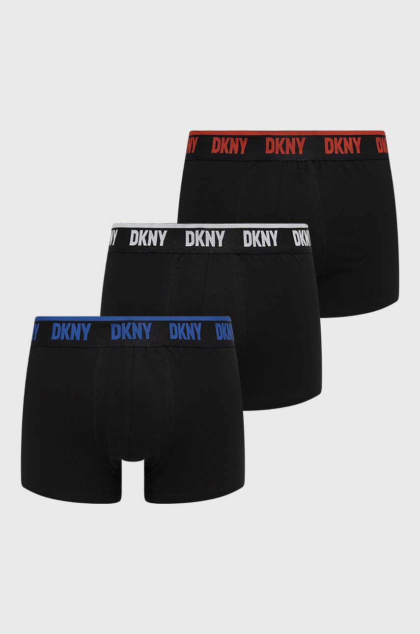 Dkny boxeri (3-pack) barbati, culoarea negru