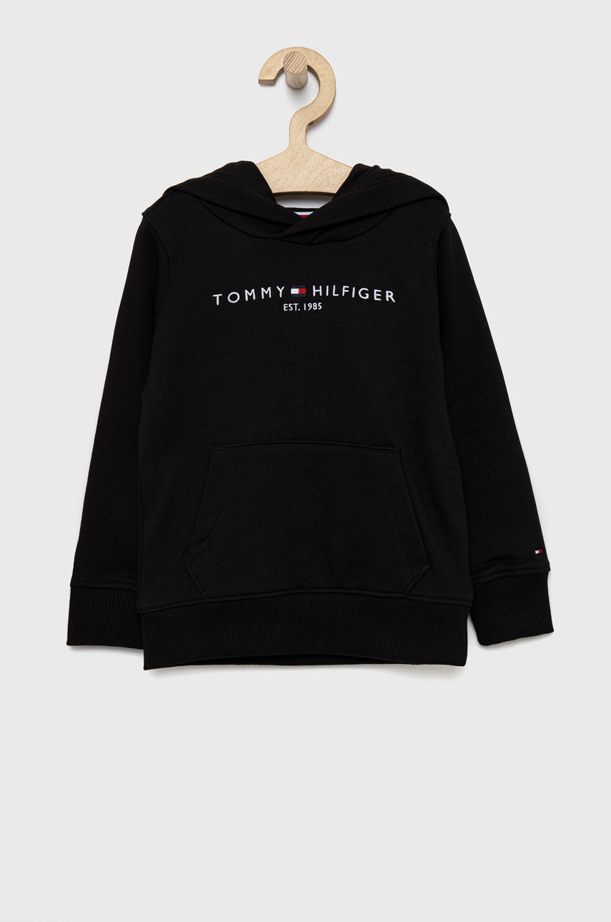 

Дитячий бавовняний спортивний костюм Tommy Hilfiger колір чорний