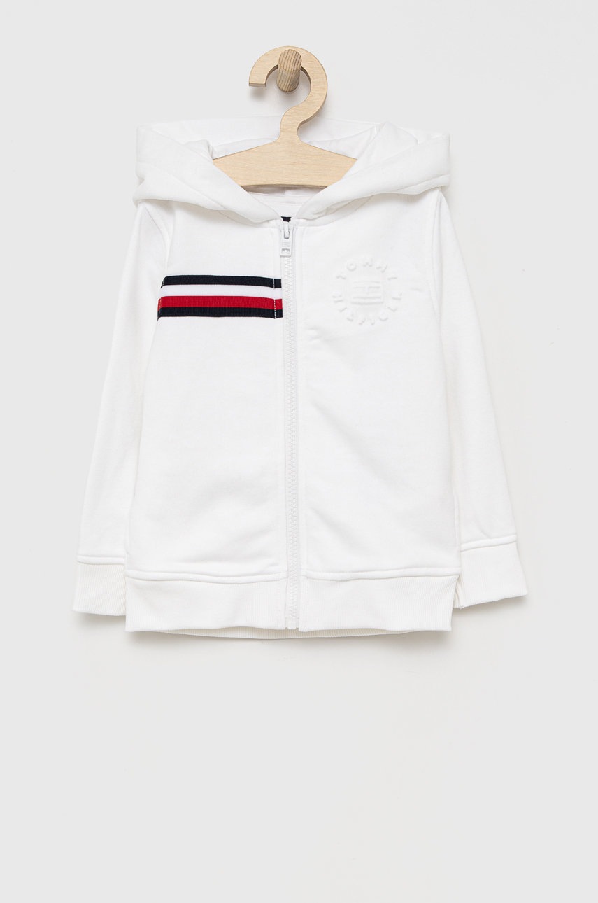 

Детски суичър Tommy Hilfiger в бяло с апликация, Бял