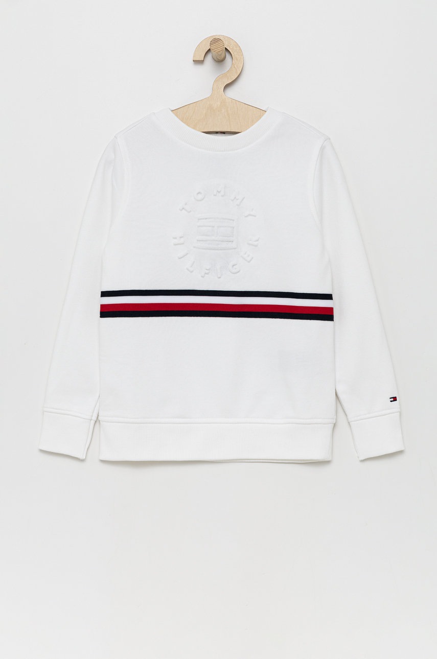 

Детски суичър Tommy Hilfiger в бяло с апликация, Бял