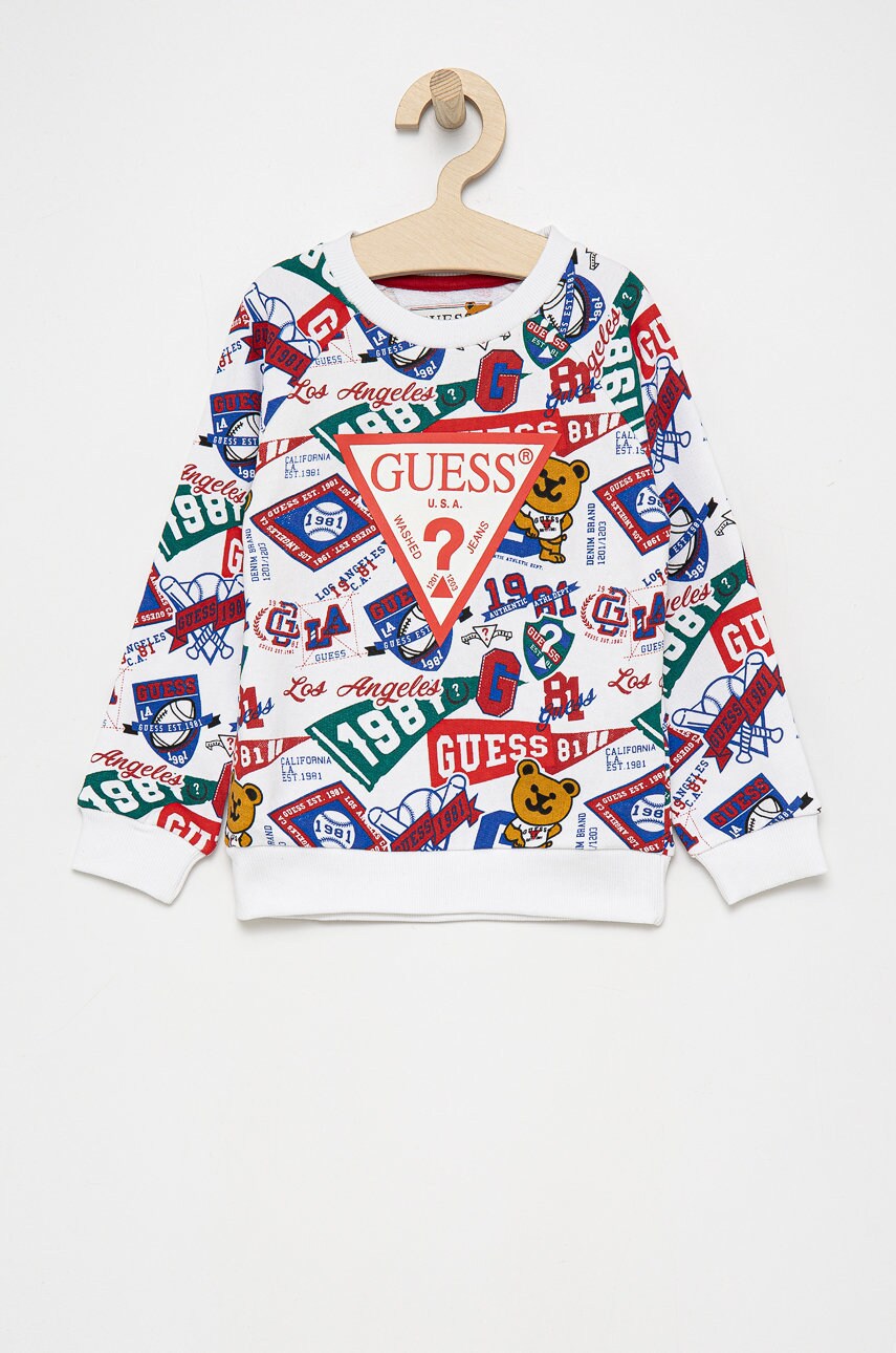 

Guess - Детски суичър, Бял