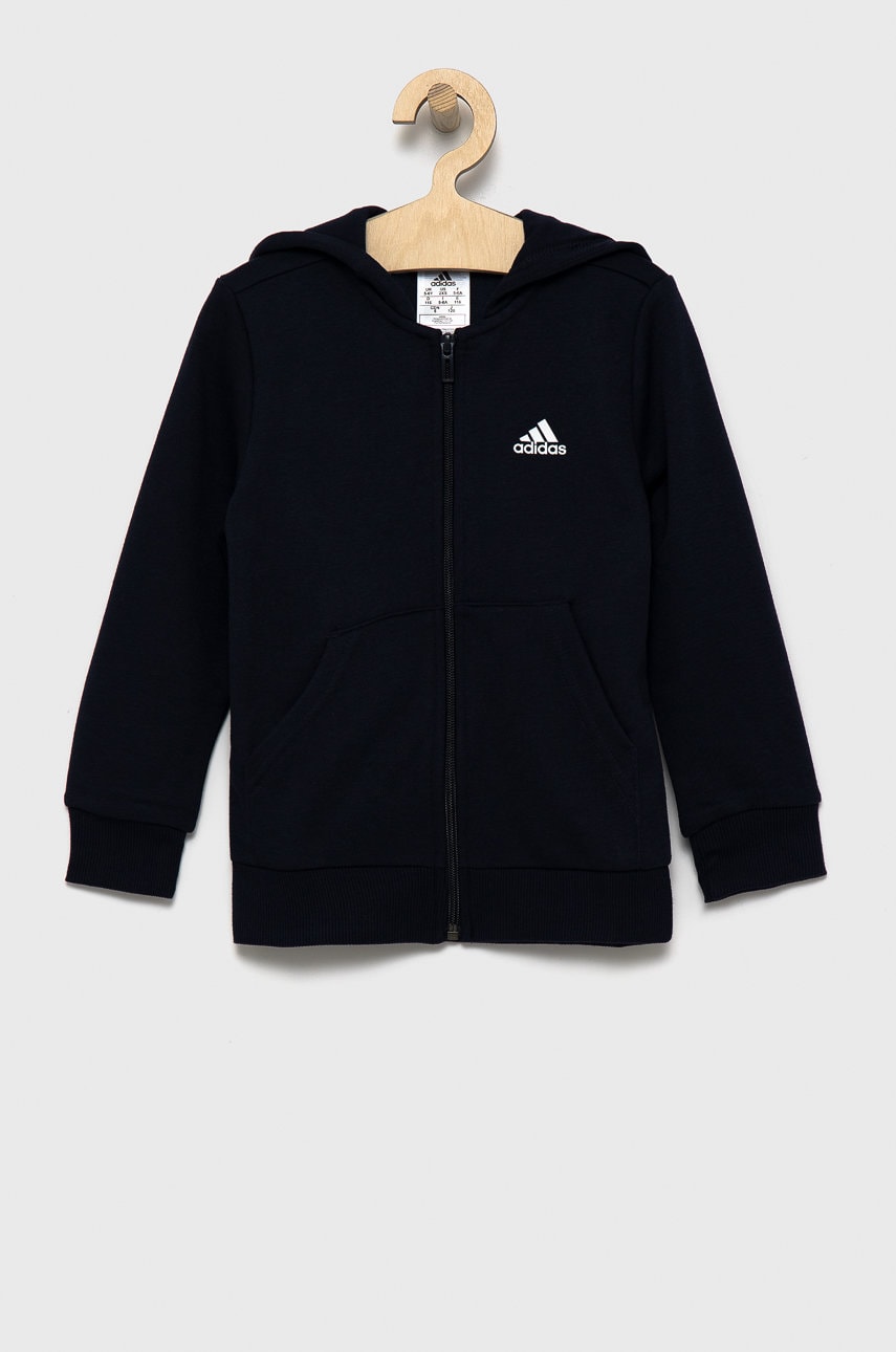 Adidas performance bluză copii gn4031 culoarea albastru marin, material neted