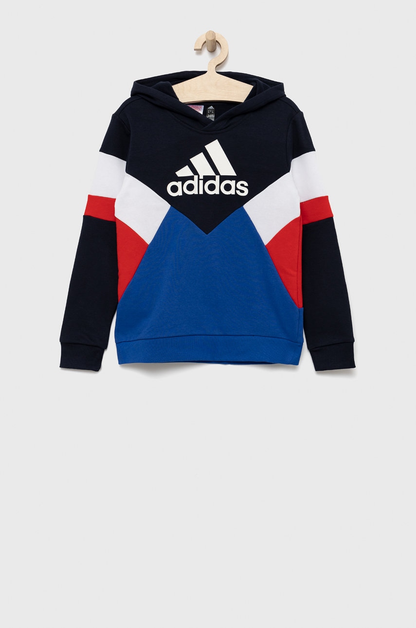 Adidas performance bluza copii culoarea albastru marin, modelator
