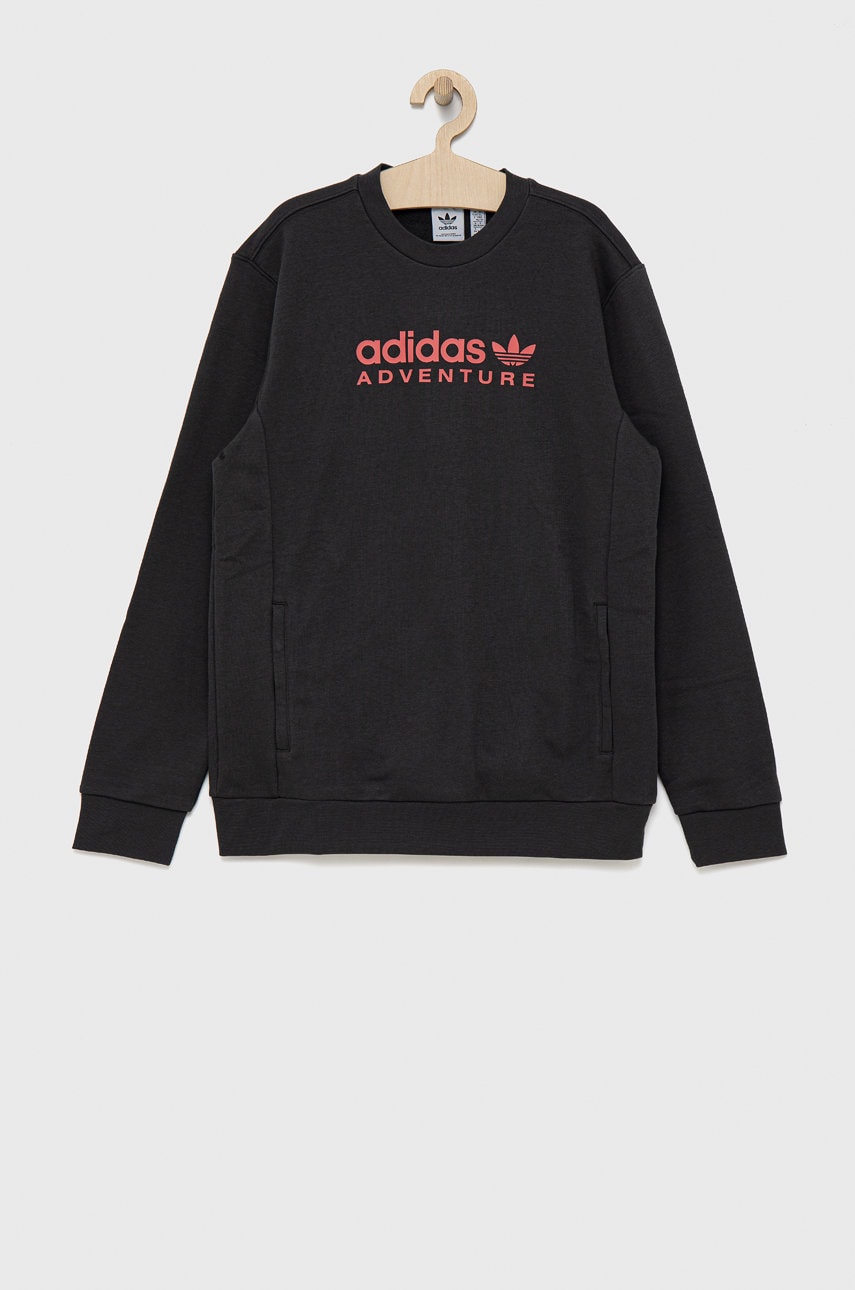 Adidas originals bluza copii he2062 culoarea gri, cu imprimeu