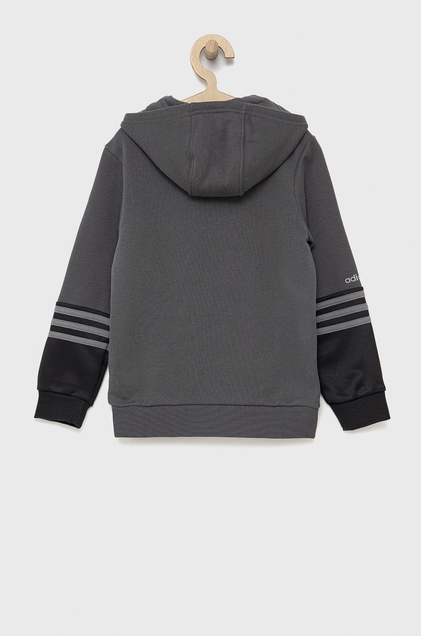 

Детская кофта adidas Originals HE4770 цвет серый с принтом