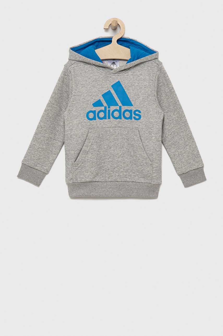 Adidas Performance bluza copii he9291 culoarea gri, melanj