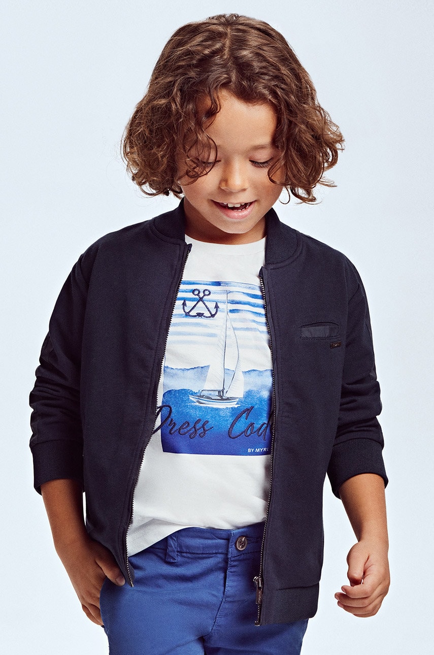 Mayoral bluza copii culoarea albastru marin, neted