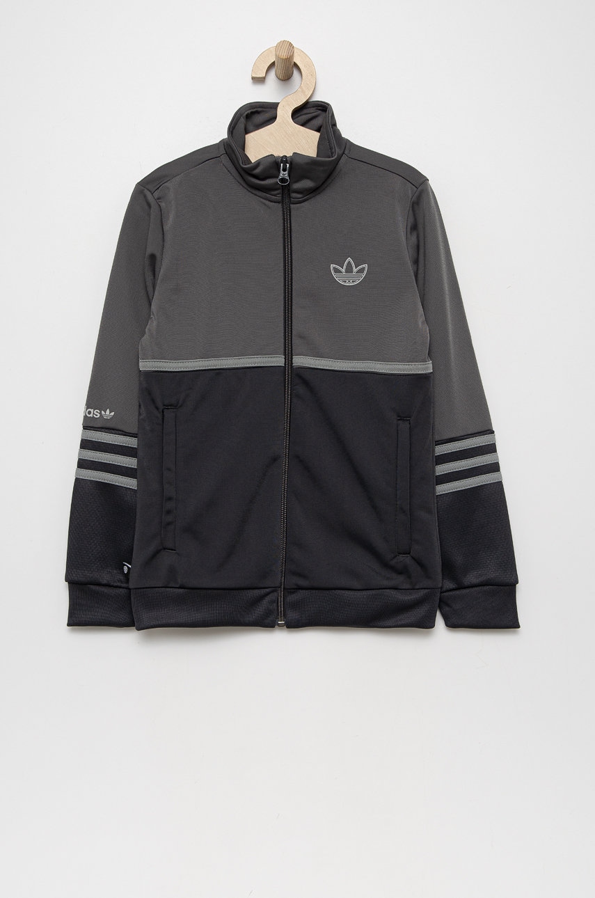 Adidas Originals bluza copii he2081 culoarea gri, modelator