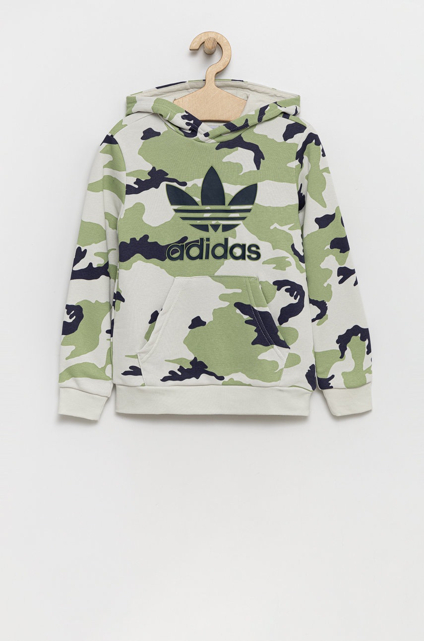 

Детски суичър adidas Originals HF7449 в зелено с принт, Зелен