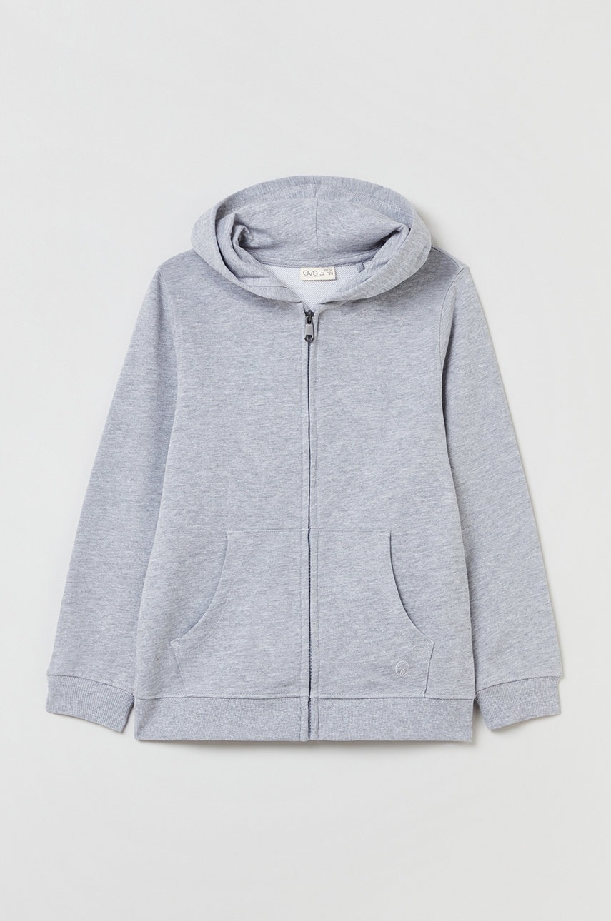 

Детски суичър OVS в сиво меланж на, Сив
