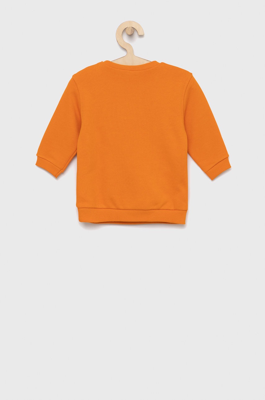 

Дитяча бавовняна кофта United Colors of Benetton колір помаранчевий однотонна