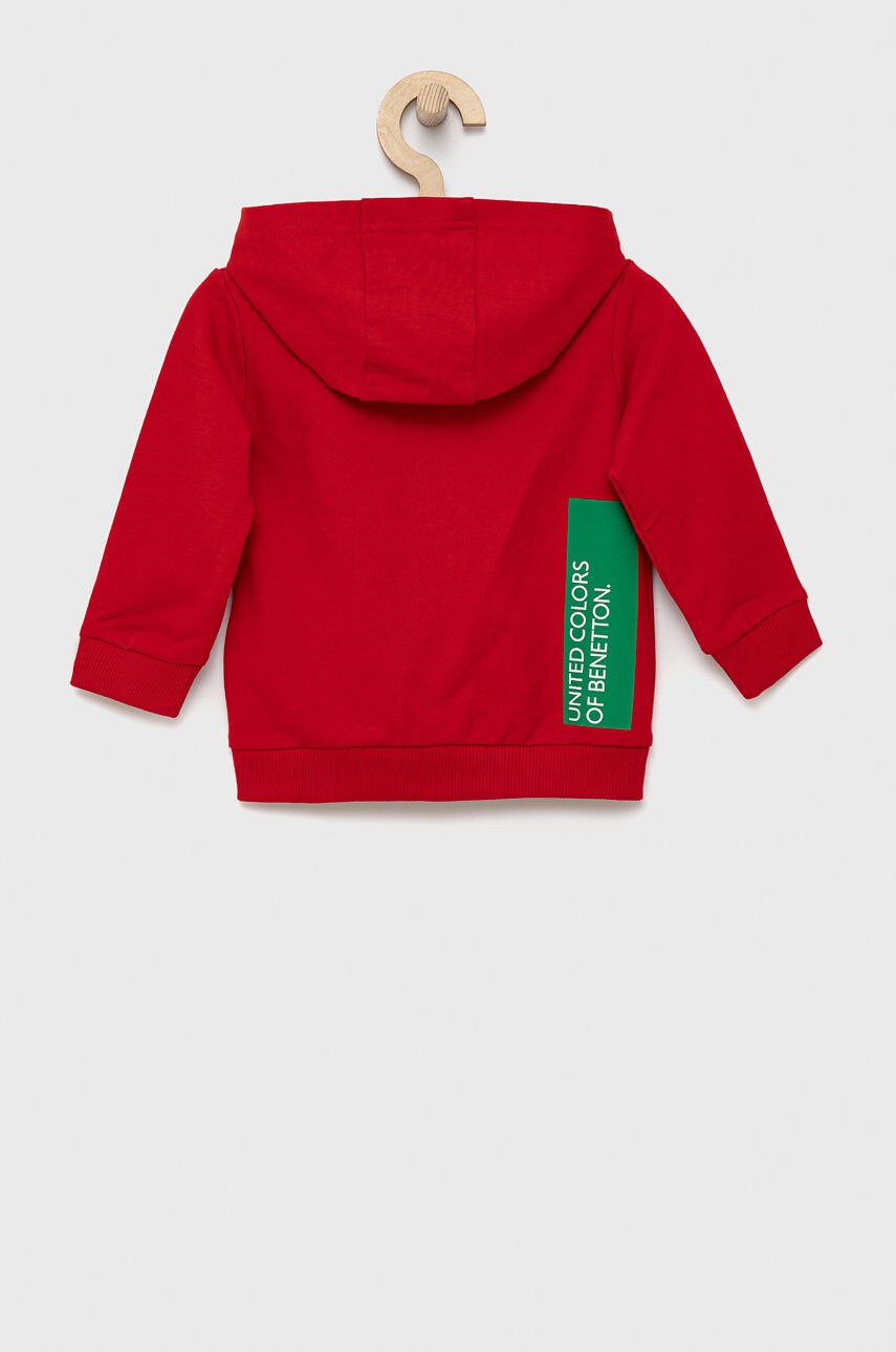 

Детская хлопковая кофта United Colors of Benetton цвет красный меланж