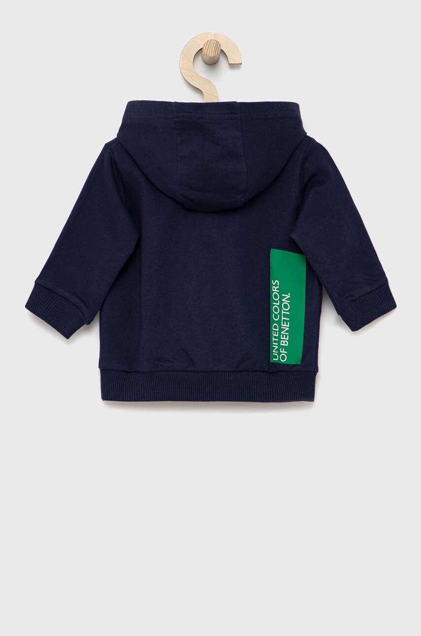 

Детская хлопковая кофта United Colors of Benetton цвет синий меланж