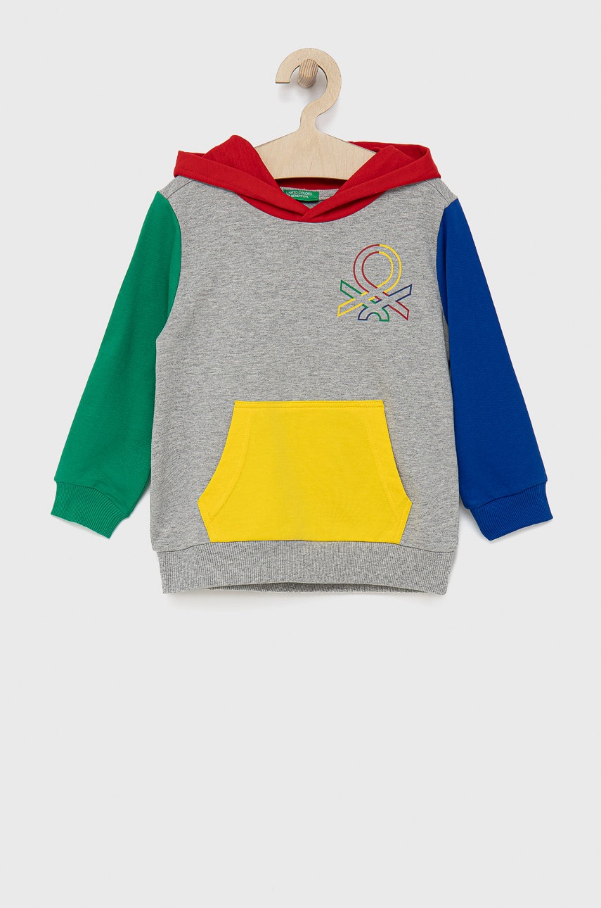 

Детски памучен суичър United Colors of Benetton с принт, Многоцветен