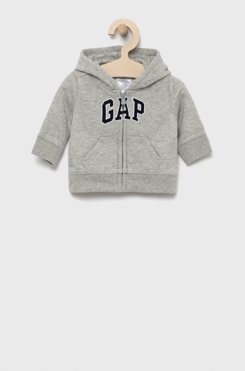 

Детски суичър GAP в сиво с апликация, Сив