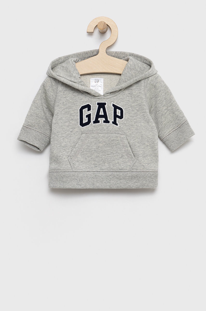 

Детски суичър GAP в сиво с апликация, Сив