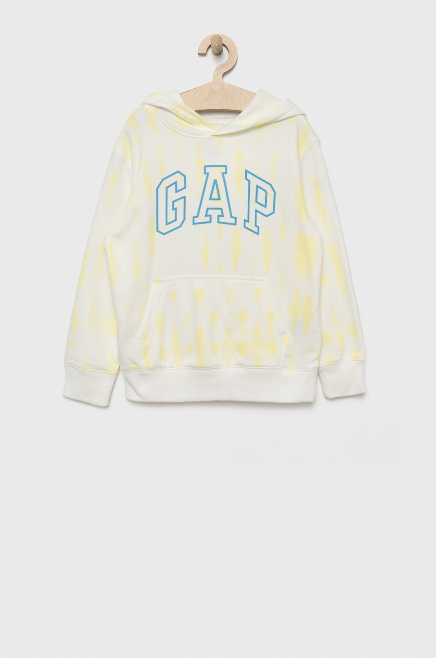 

Детски суичър GAP в жълто с десен, Жълт