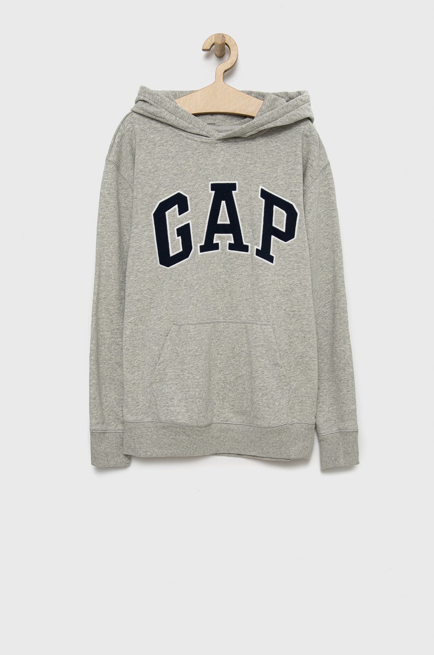 

Детски суичър GAP в сиво с апликация, Сив