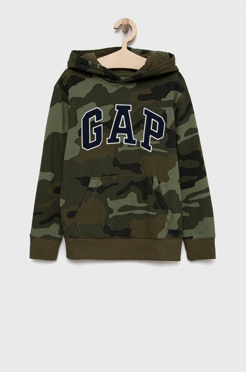 

Детски суичър GAP в зелено с апликация, Зелен
