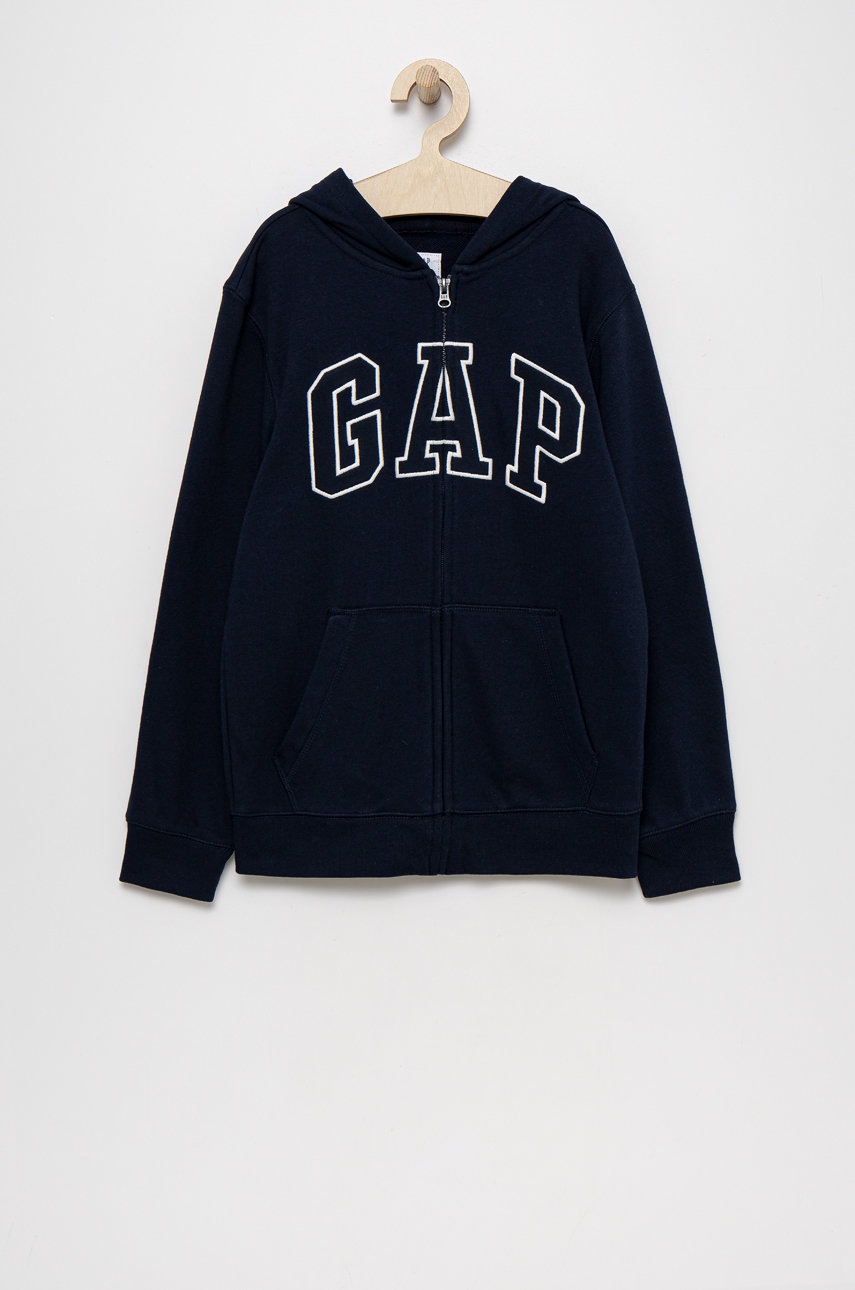 

Детски суичър GAP в тъмносиньо с апликация, Тъмносин