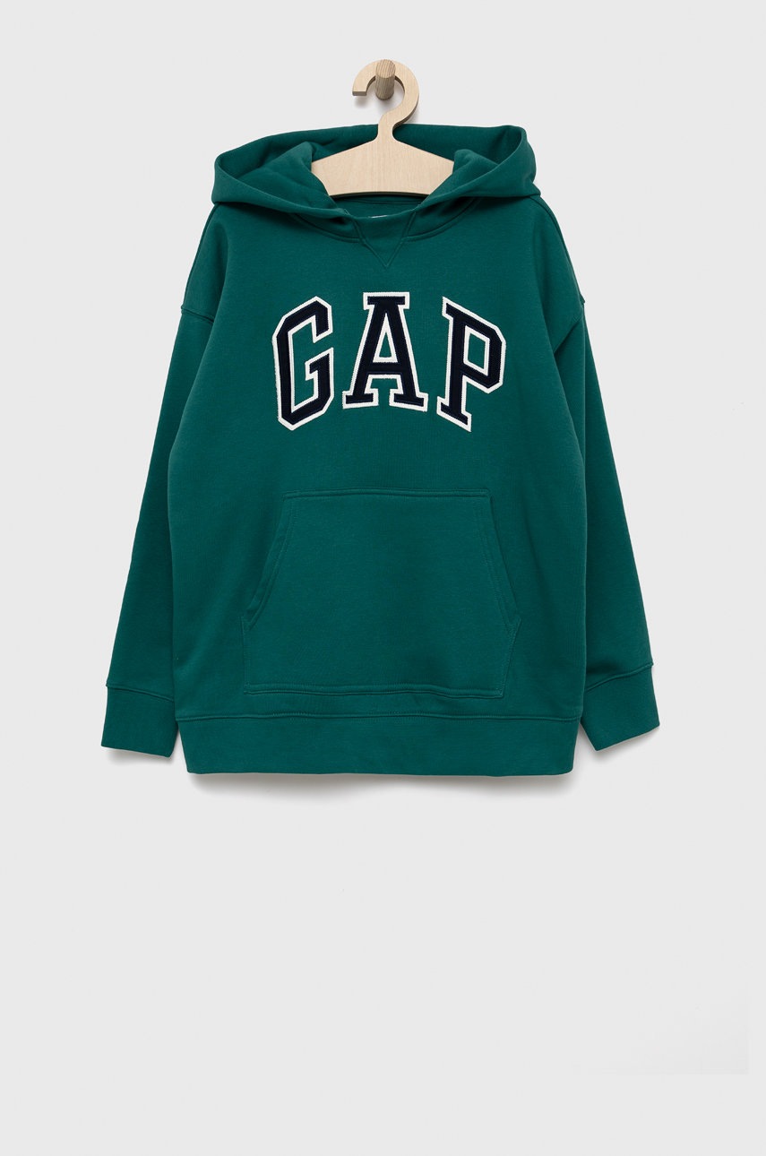 

Детски суичър GAP в зелено с апликация, Зелен