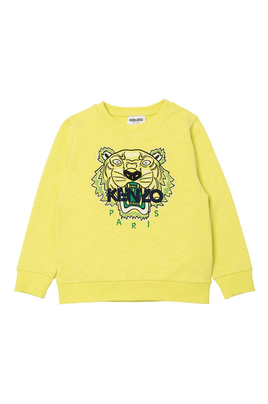 Kenzo Kids hanorac de bumbac pentru copii culoarea verde, cu imprimeu