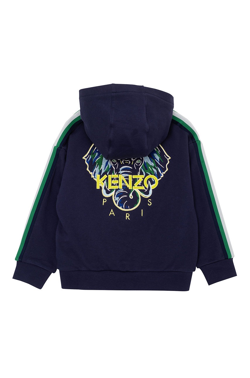 

Дитяча бавовняна кофта Kenzo Kids колір синій з принтом