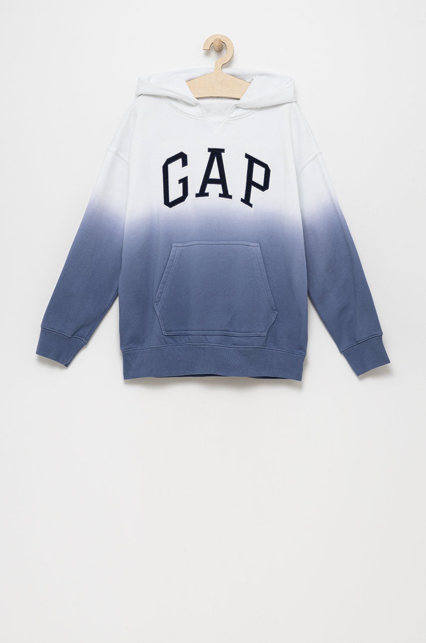 

Детски суичър GAP с десен, Син