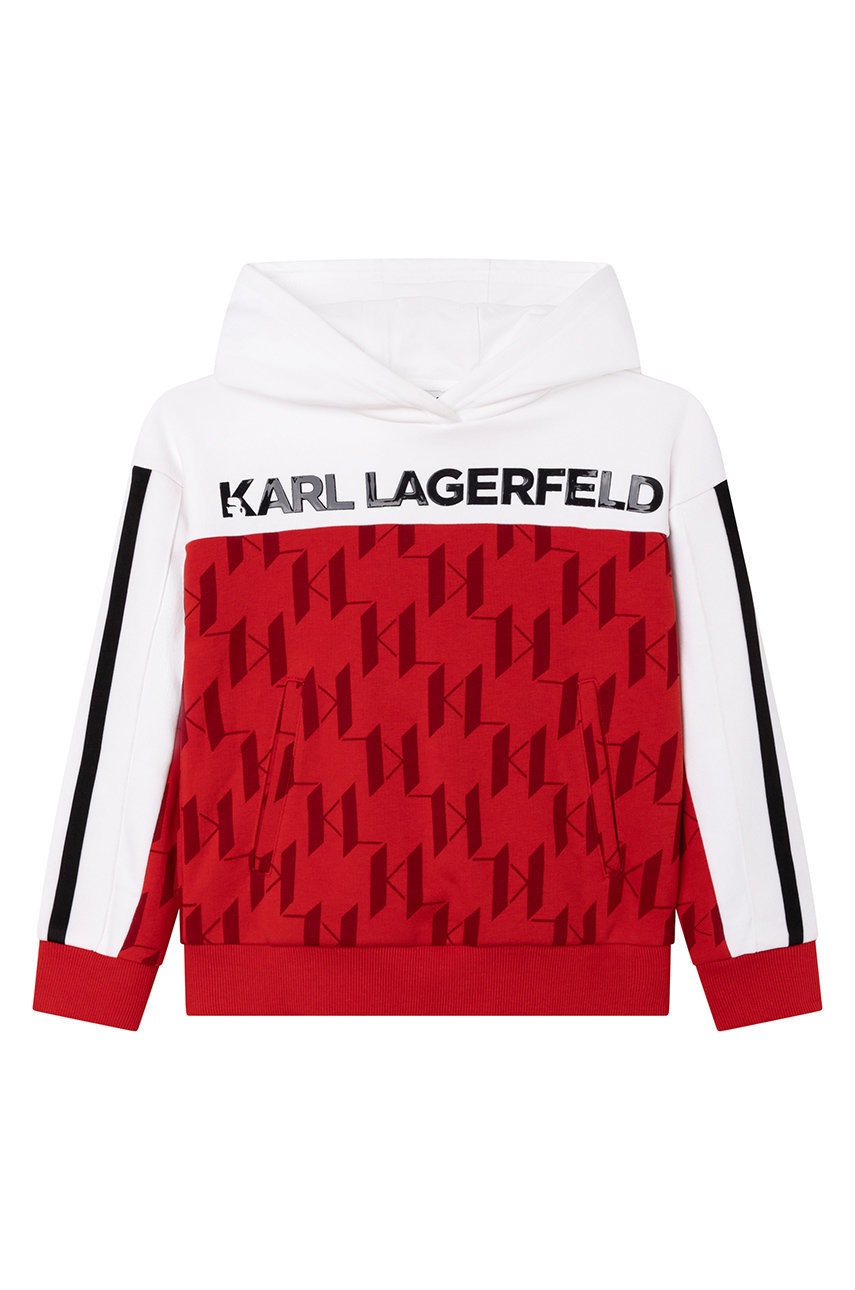

Дитяча кофта Karl Lagerfeld колір червоний візерунок