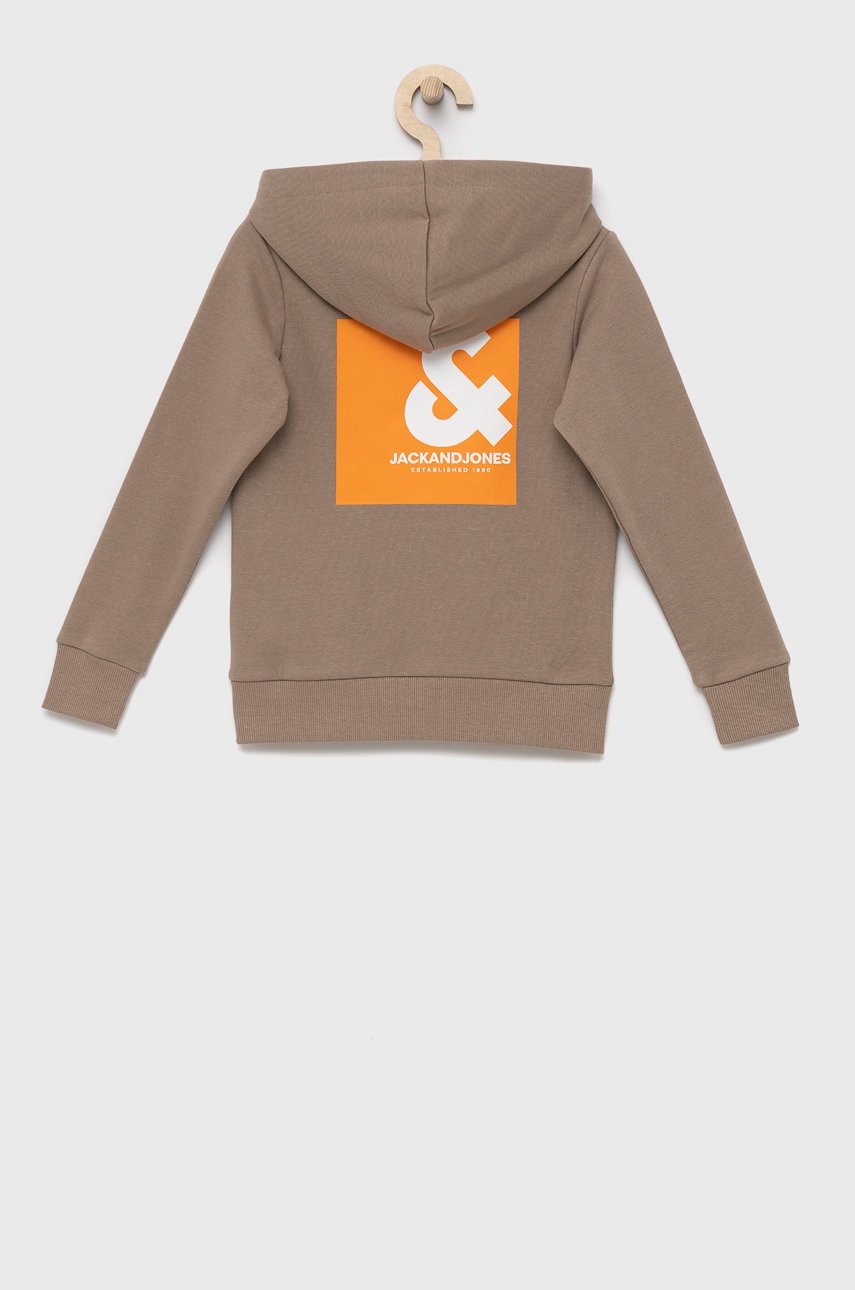 

Дитяча кофта Jack & Jones колір коричневий з принтом