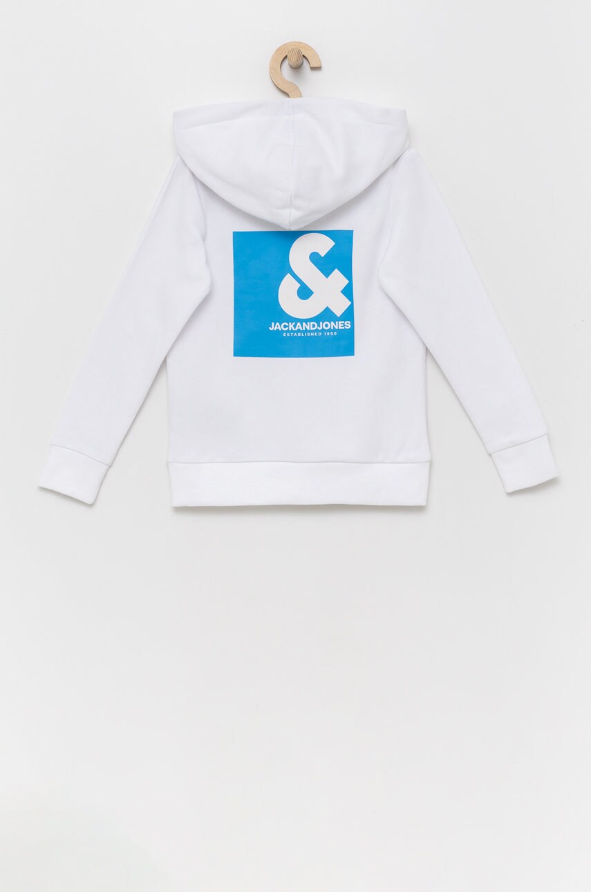

Детская кофта Jack & Jones цвет белый с принтом