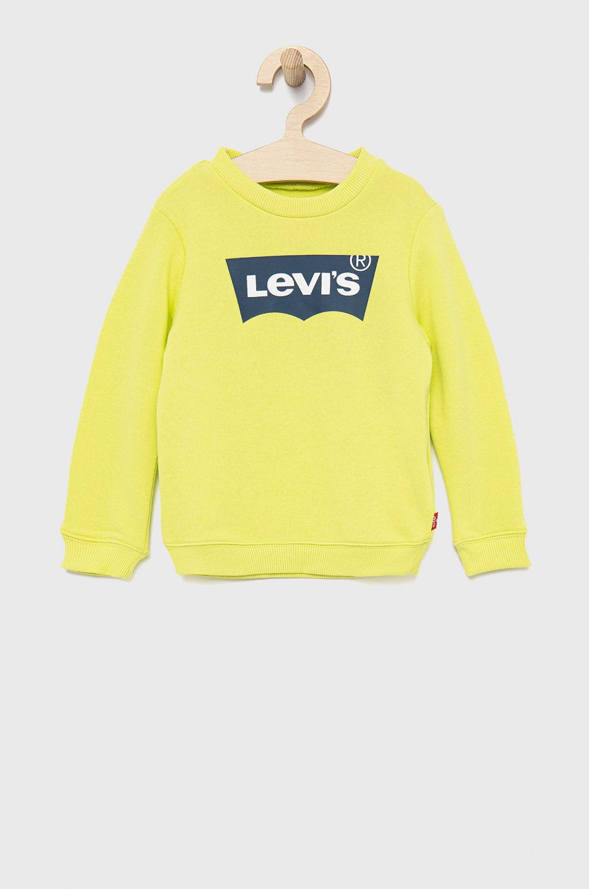 

Детски суичър Levi's в зелено с принт, Зелен