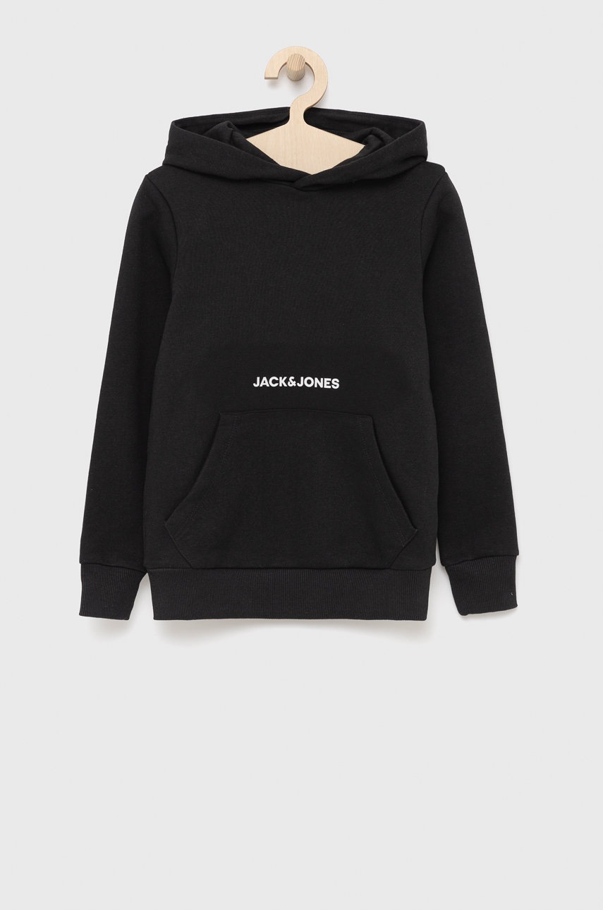

Детски суичър Jack & Jones в черно с принт, Черен