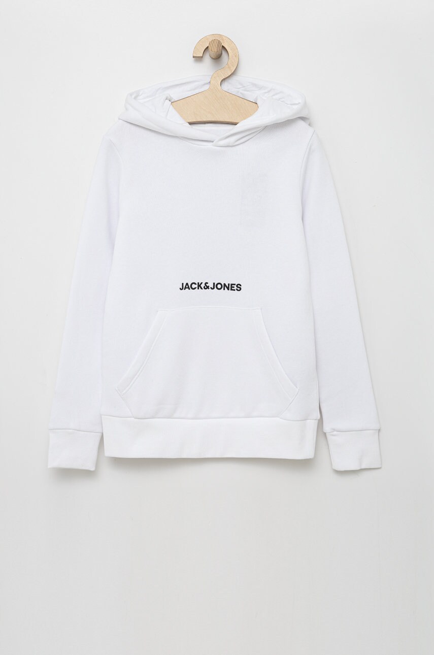 

Детски суичър Jack & Jones в бяло с принт, Бял