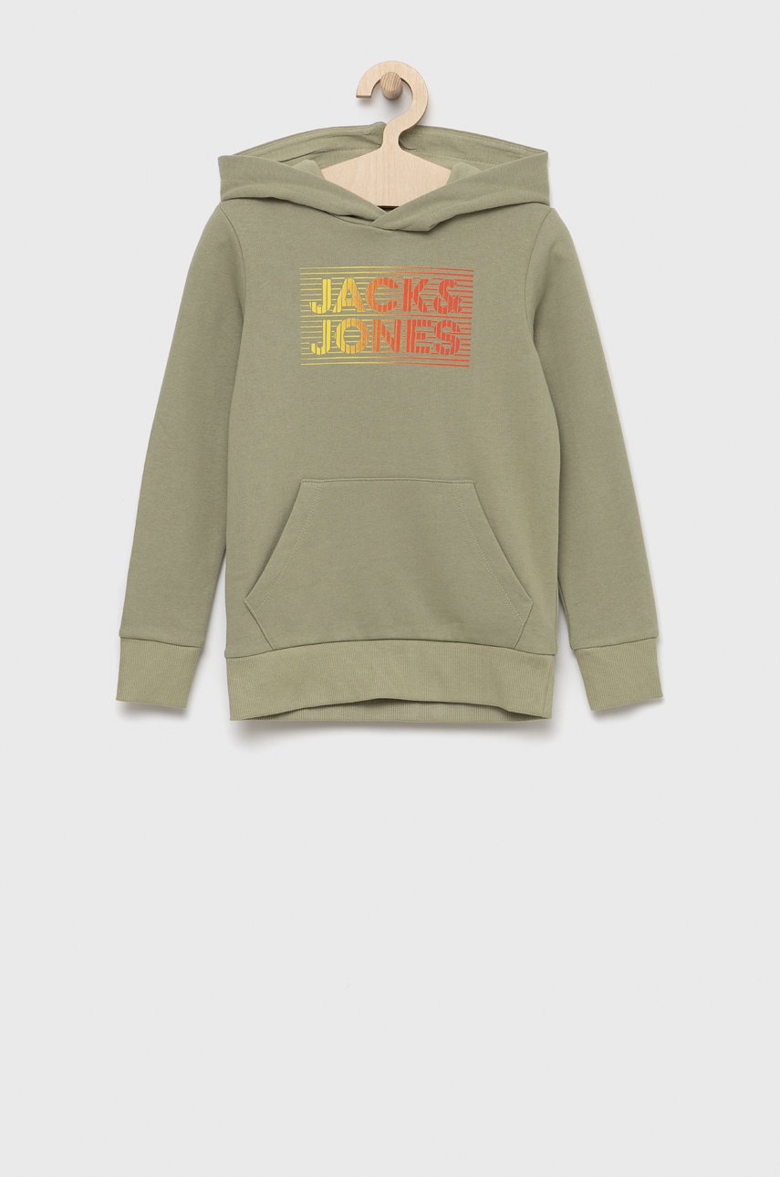 

Детски суичър Jack & Jones в зелено с принт, Зелен