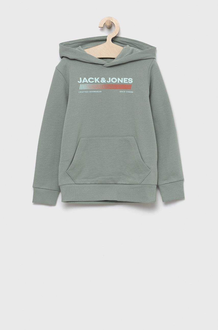 

Детски суичър Jack & Jones в зелено с принт, Зелен