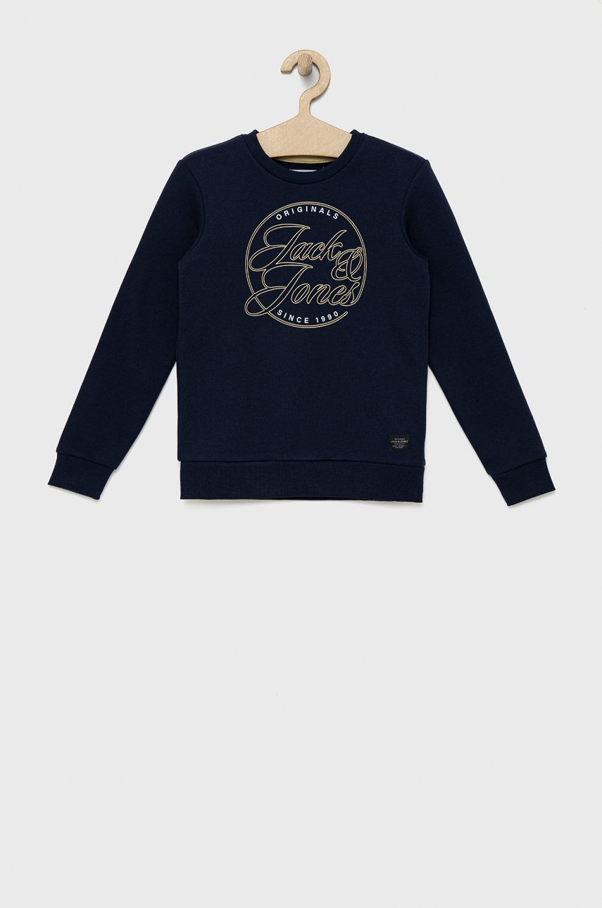 

Детски суичър Jack & Jones в тъмносиньо с принт, Тъмносин