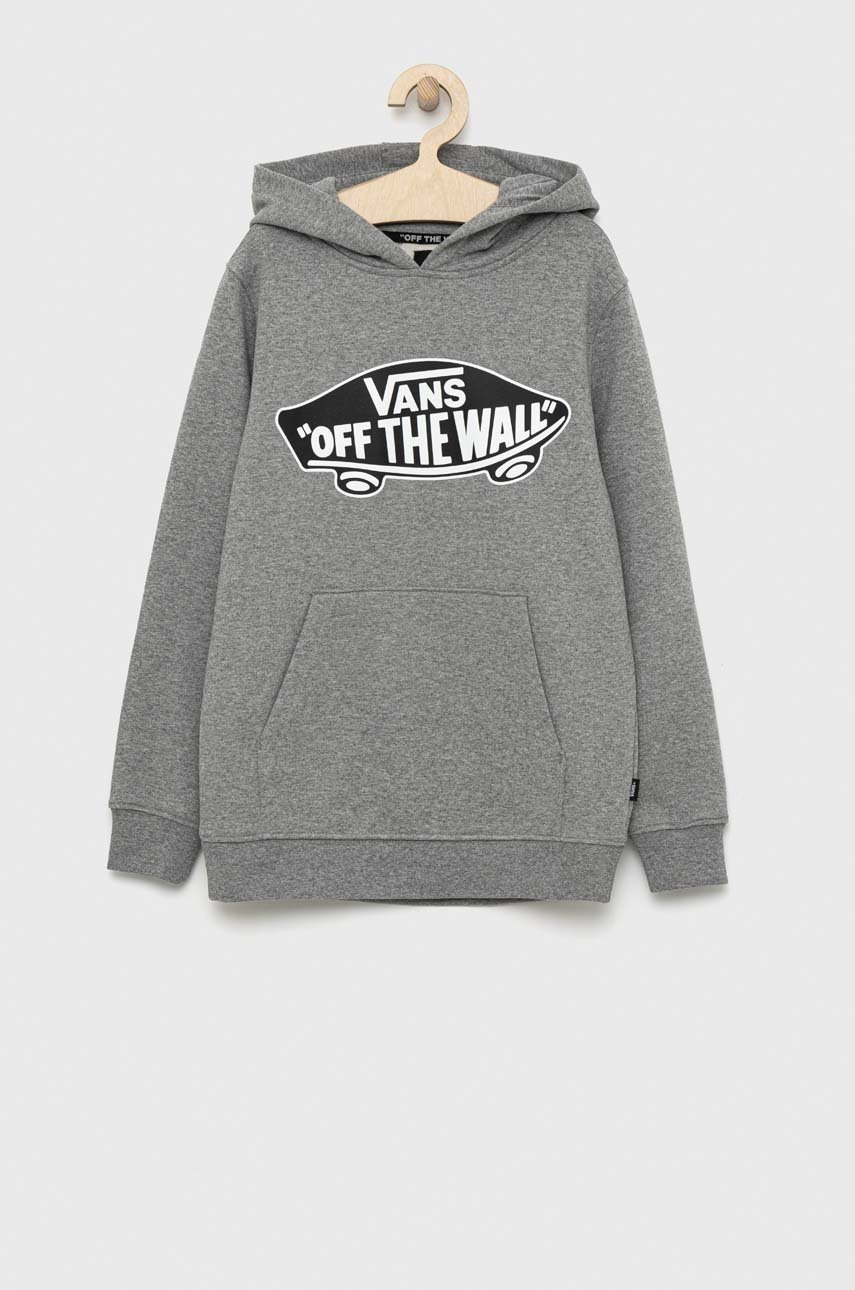 

Детски суичър Vans в сиво с принт, Сив