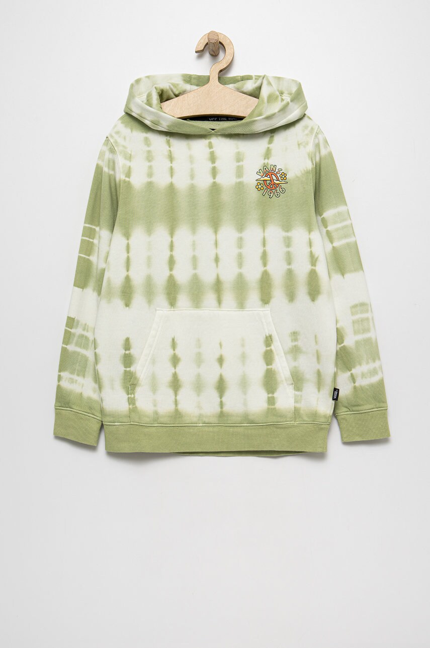Vans bluza copii culoarea verde, cu imprimeu