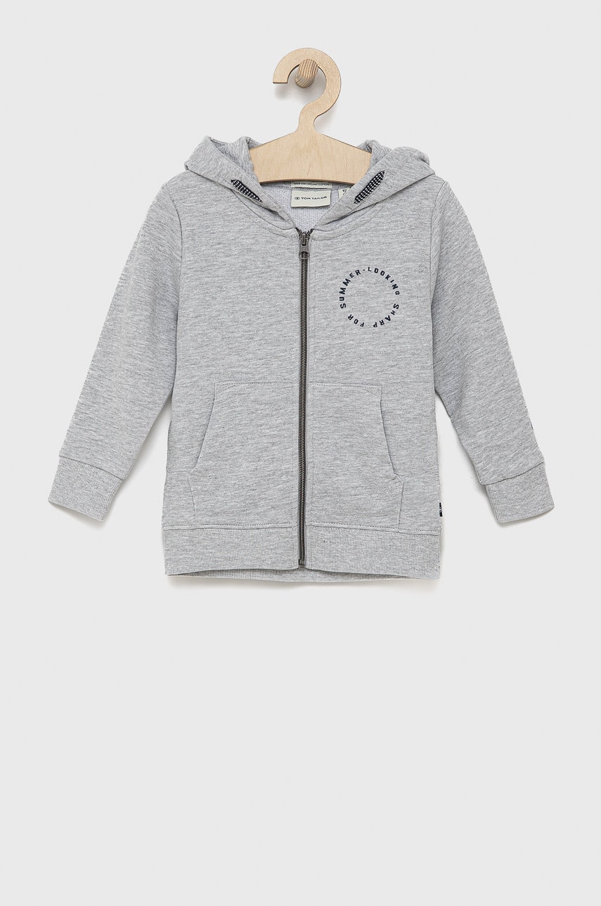 Tom Tailor bluza copii culoarea gri, cu imprimeu