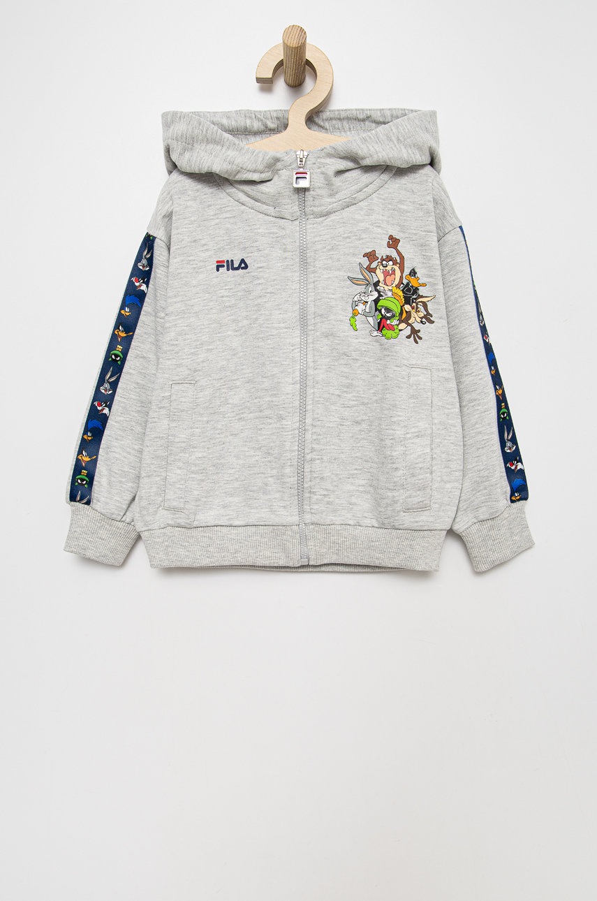 

Детски суичър Fila в меланж на сиво, Сив