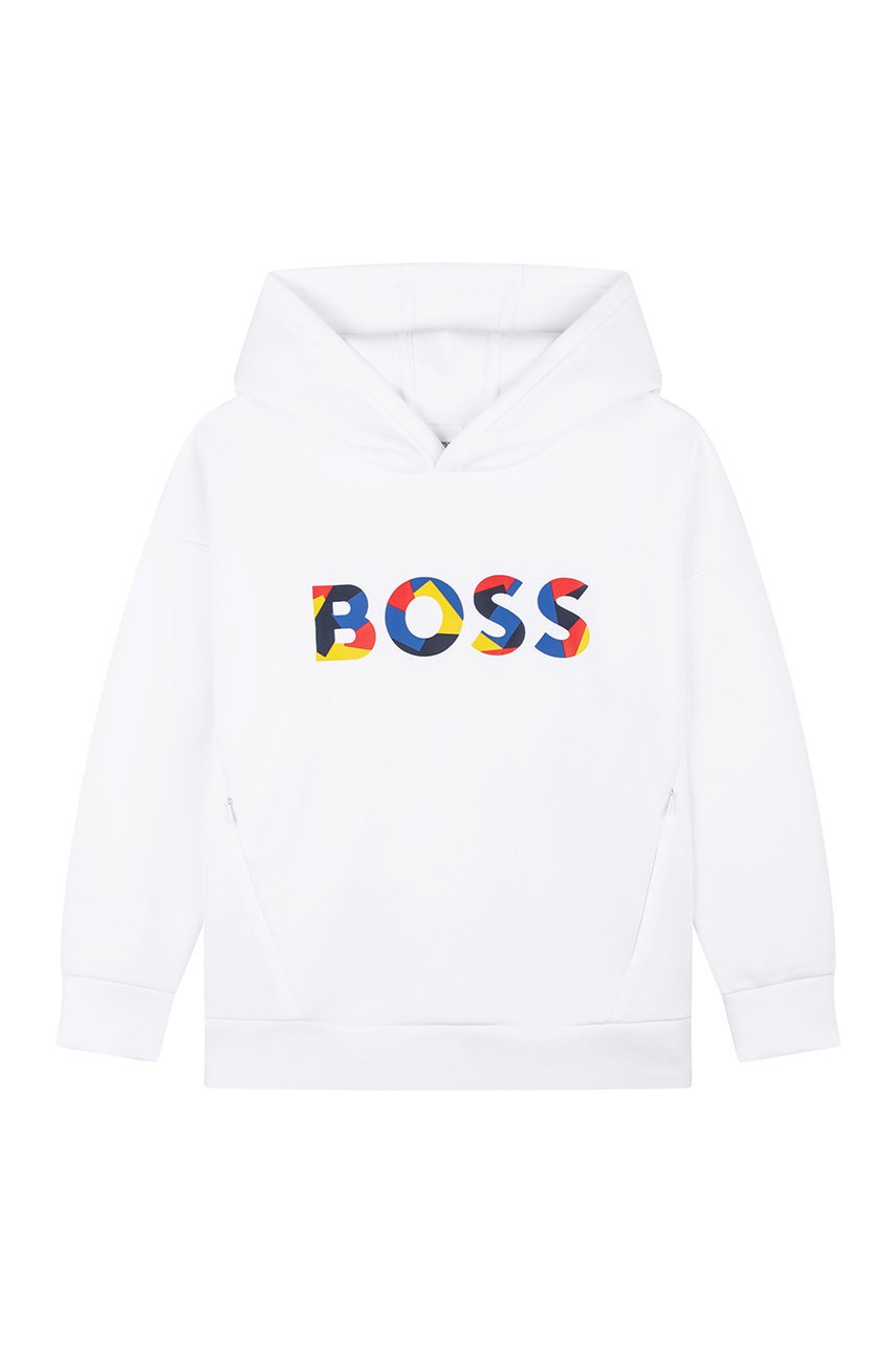 

Дитяча кофта BOSS колір білий з принтом