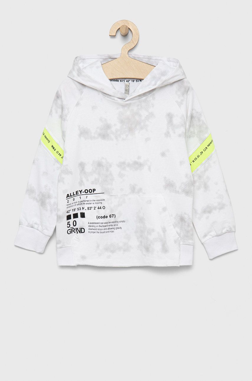 Birba&Trybeyond hanorac de bumbac pentru copii culoarea alb, cu imprimeu 2023 ❤️ Pret Super answear imagine noua 2022