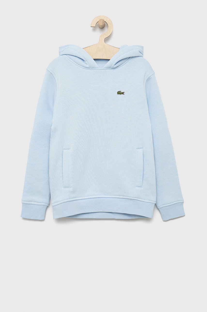 

Детски суичър Lacoste с изчистен дизайн, Син