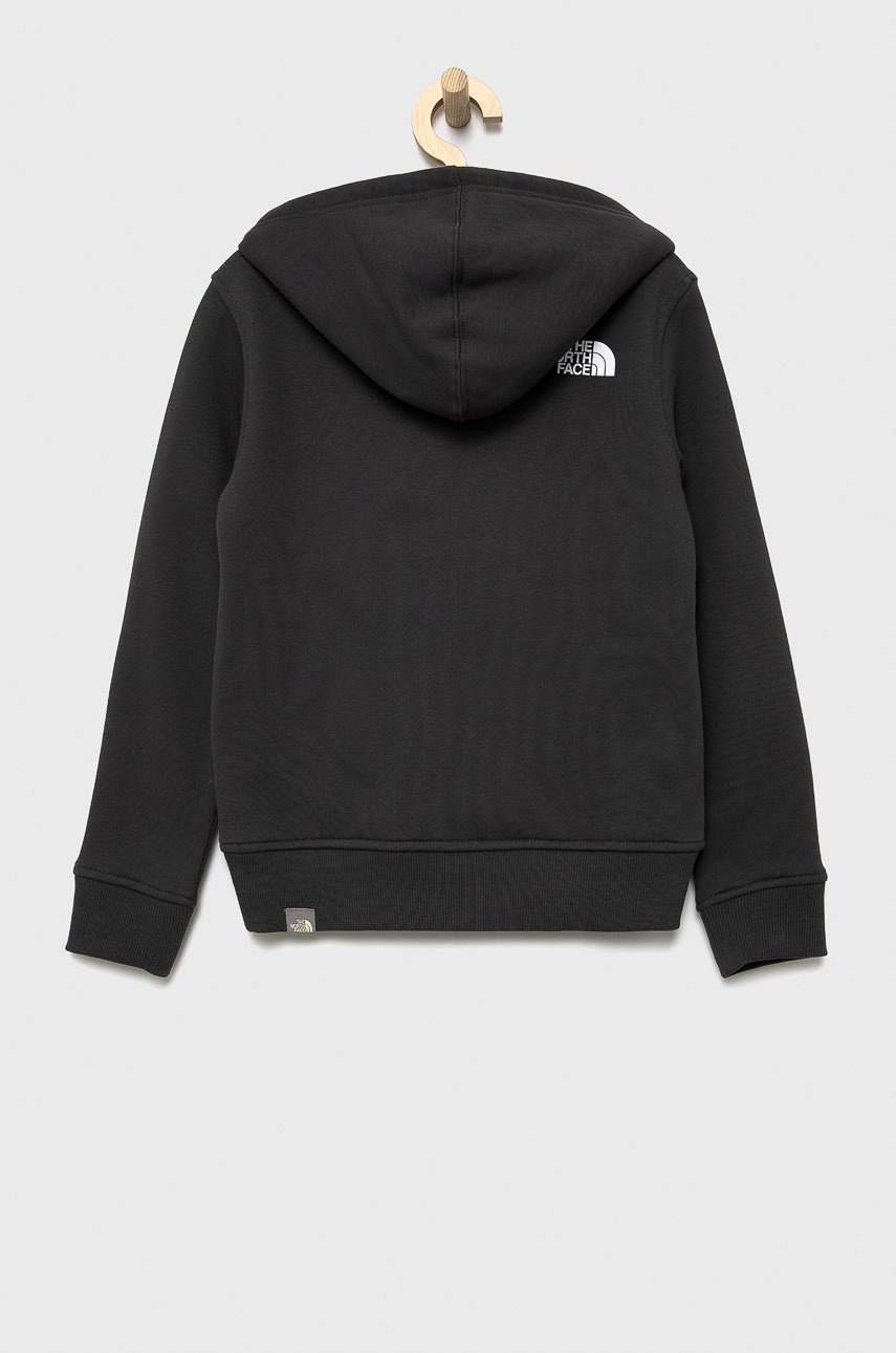 

Дитяча бавовняна кофта The North Face колір сірий з принтом