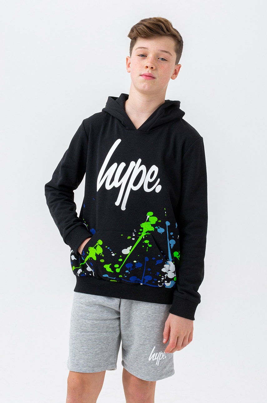 

Детски суичър Hype в черно с принт, Черен