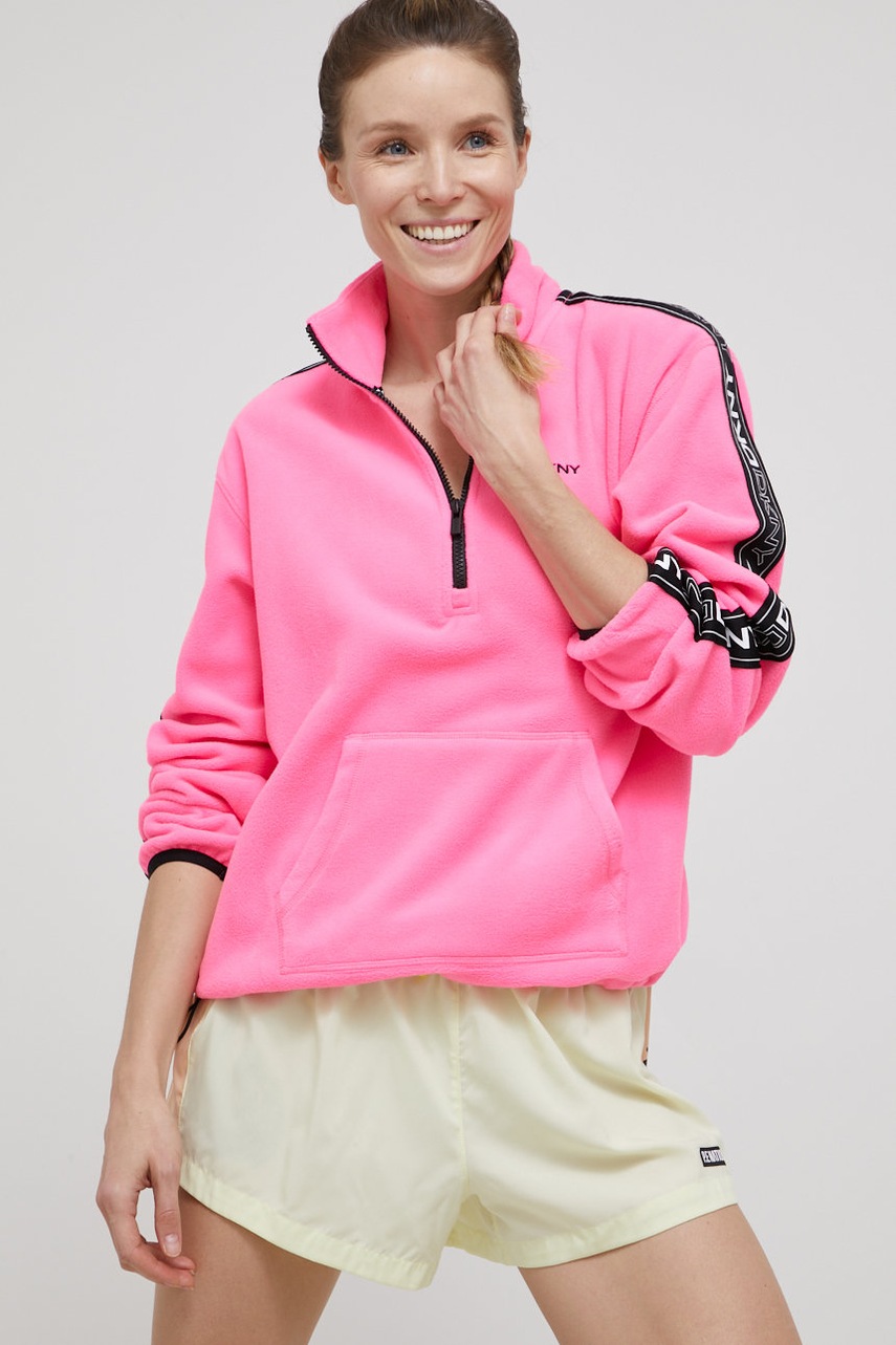 

Суичър Dkny дамска в розово с принт, Розов