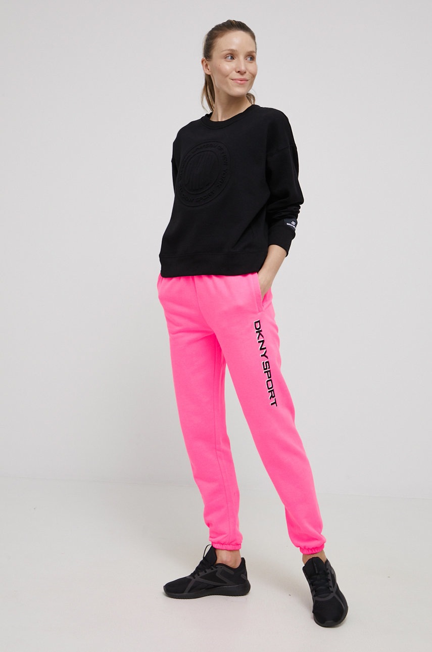 

Кофта Dkny жіноча колір чорний з аплікацією