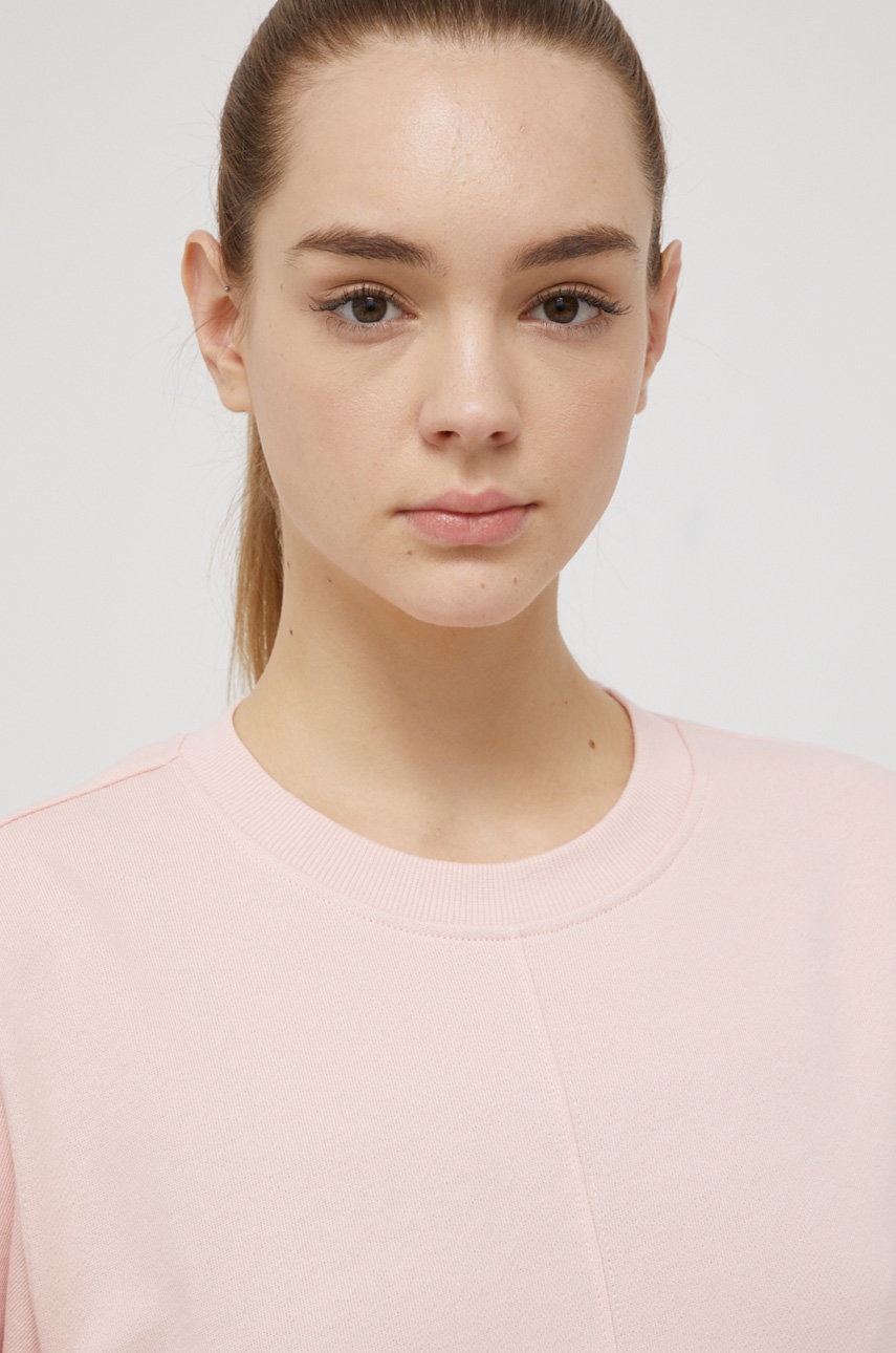 

Бавовняна кофта Dkny жіноча колір рожевий однотонна